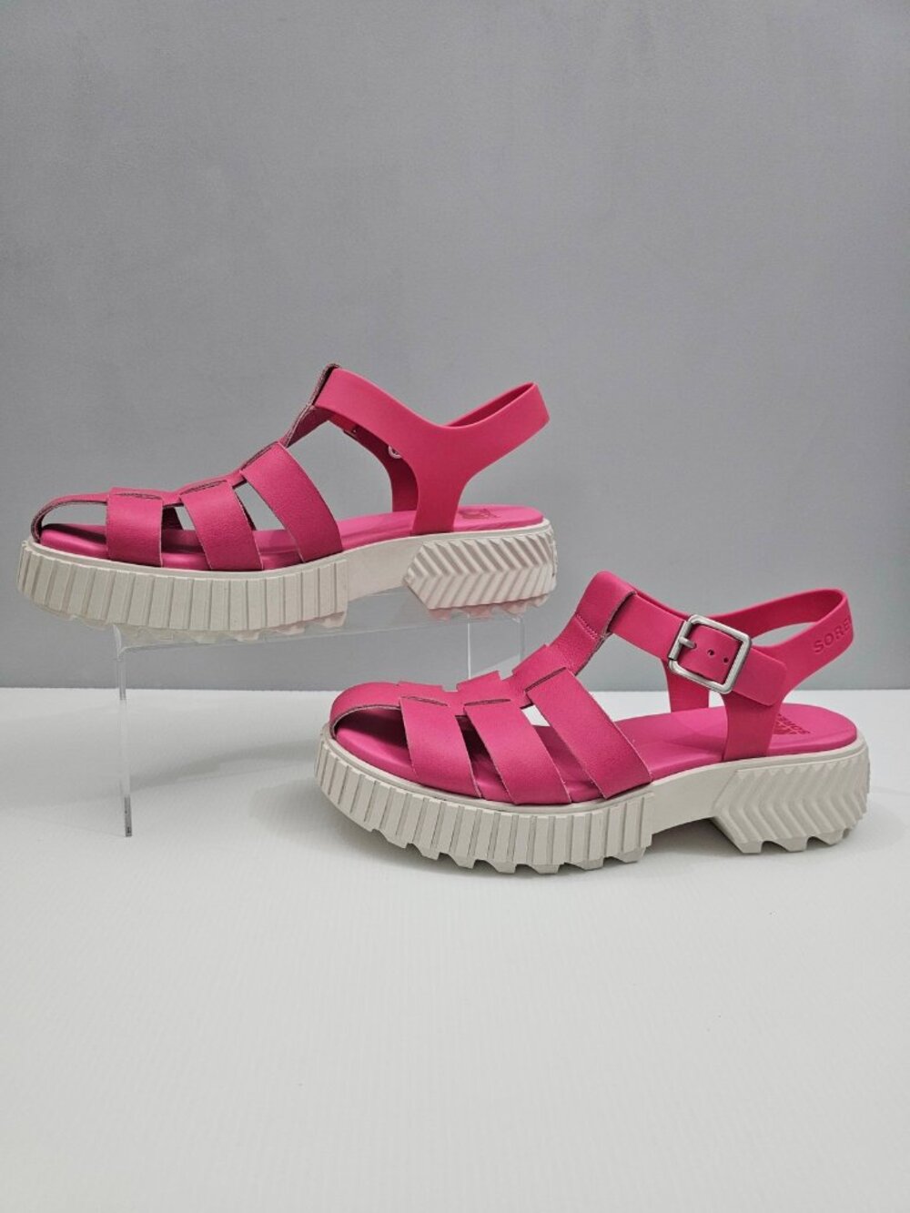 Sorel Ona Fisherman Streetworks Platform Sandal Women 10.5 Pink Chunky Lug Sole - Picture 2 of 16